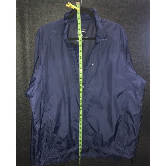 LL Bean Women's Large Windbreaker Lightweight Jacket Navy Blue Zip Pockets Reg - Picture 7 of 8